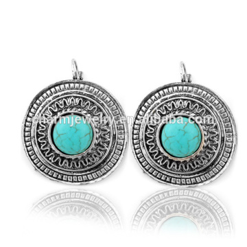 Beautiful Top Selling Turquoise Vintage Earrings Jewelry Design For Ladies SSEH045